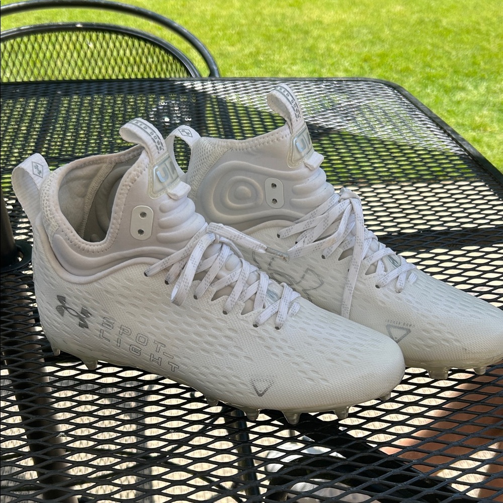 Under Armour All-White Football Cleats